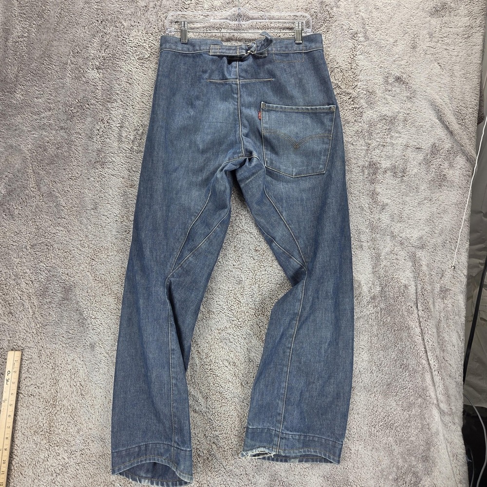 VTG Levis Engineered Jeans Mens 31x32 Blue Twisted Buckle Back One Pocket Japan